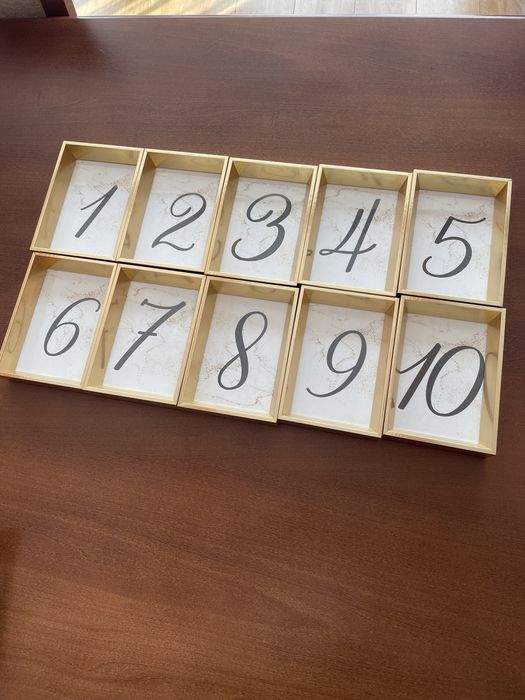Numery weselne na stoły  10 sztuk