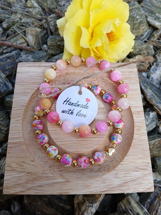 Bransoletki 2w1 z kamienia naturalnego Handmade