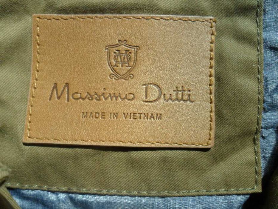 Massimo Dutti-oliwkowa pikowana kurtka S