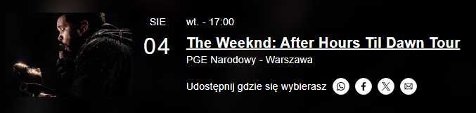 Bilet The Weeknd: After Hours Til Dawn Tour 04.08 - sektor G19