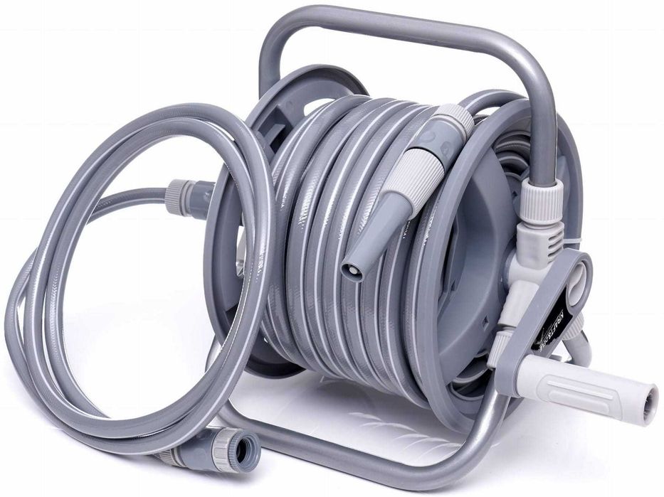 Stojak z wężem ogrodowym 1/2" wąż ogrodowy 40m + przyłącze 2m KD2080