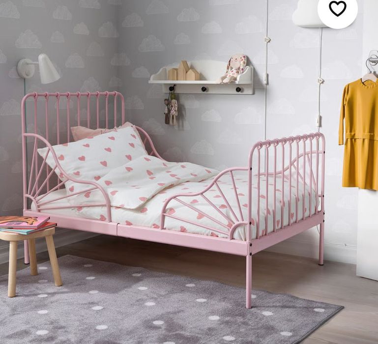 Cama criança IKEA - modelo Minnen cor amarelo