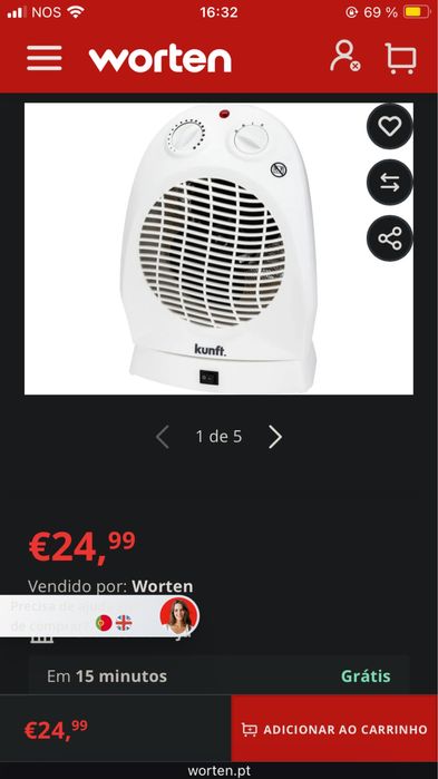 Termoventilador (aquecedor) Kunft