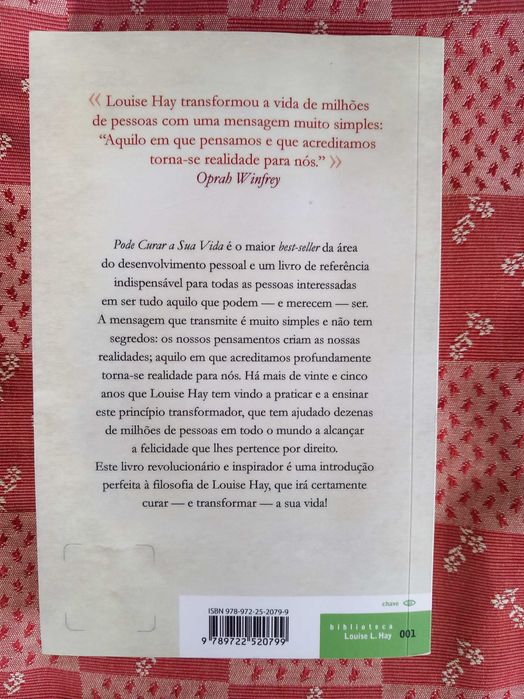 Livro "Pode Curar a Sua Vida", de Louise Hay - envio incluído