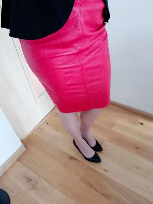 C&A Skórzana spódnica skóry skóra naturalna oraz buty Aldo