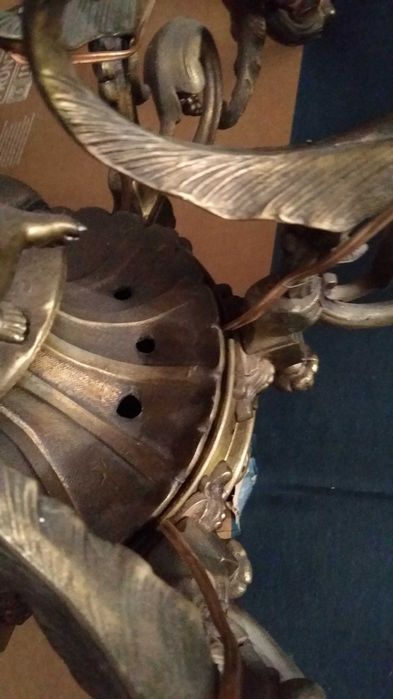 Lustre Candeeiro Bronze séc XIX - 24 lumes - Palacial Magnifico