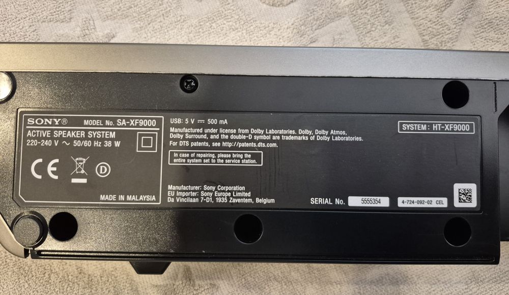 Barra som Sony SA-XF9000