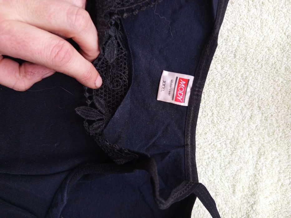 podkoszulka czarna xxl na ramiączkach