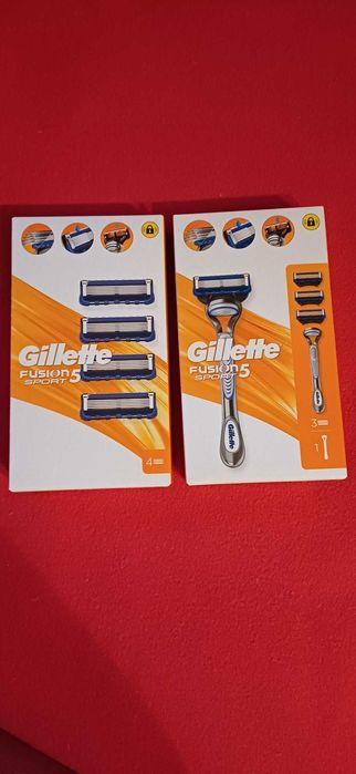 Gillette fusion 5 komplet 7 nozykow i raczka