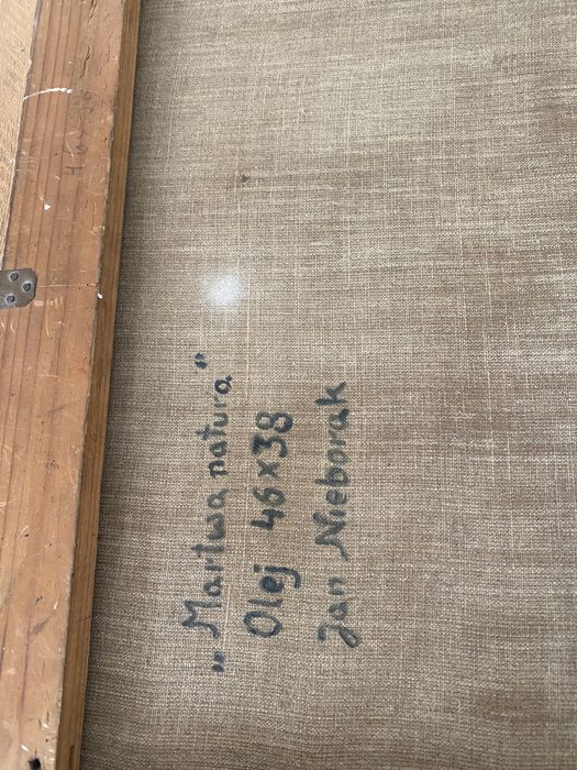 Obraz Martwa Natura Jan Nieborak Olej 46x38 cm