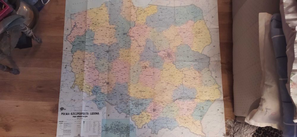 Mapa PRL Polska Ludowa