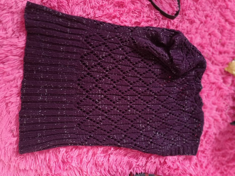 Fioletowy bezrękawnik vintage uniwersalny