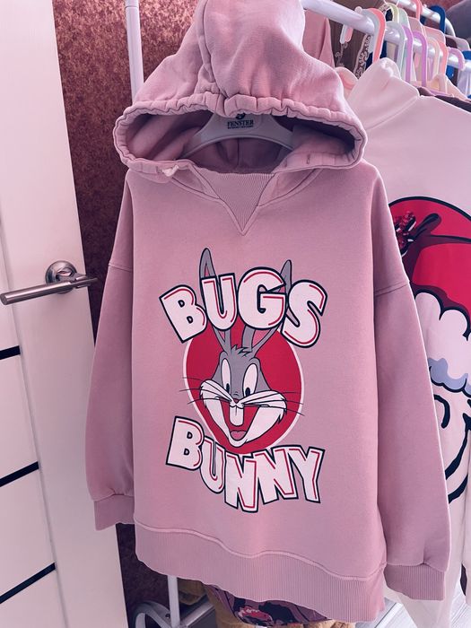 Гламурная толстовка худи Багз Банни ZARA Looney Tunes Bugs Bunny.