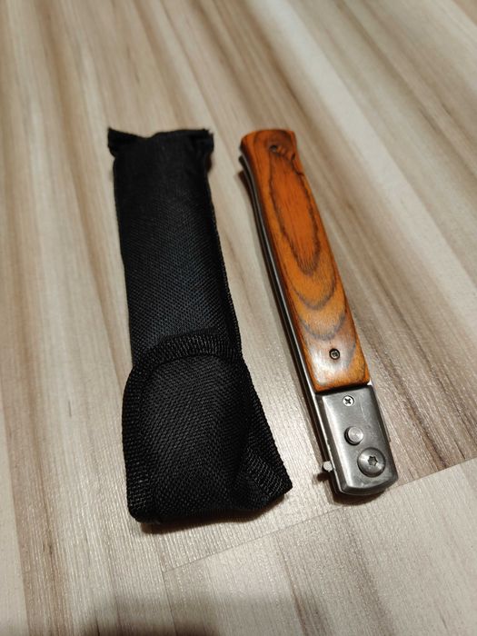 Nóż Sprężynowy Automatyczny 31 cm Solidny Duży Nowy Pokrowiec (N5886)