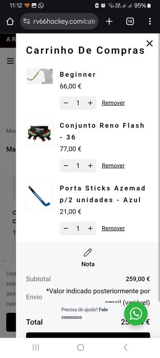 Hoquei_conjunto completo criança