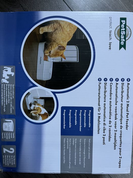 Автоматична годівниця для котів і собак PetSafe на 2 прийоми їжі.