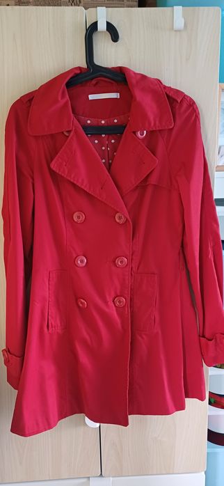 Płaszcz damski czerwony Terranova rozm S