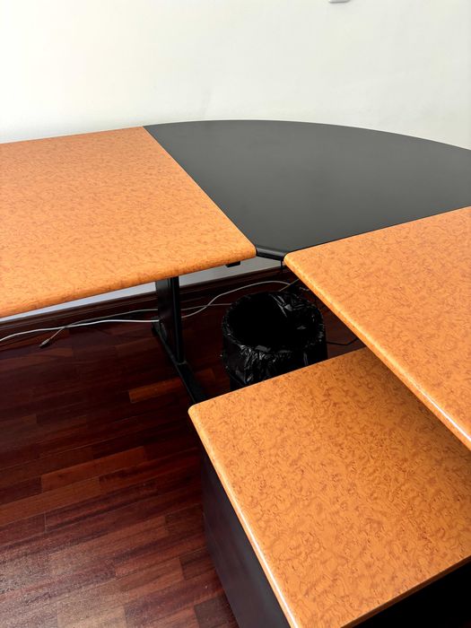 Conjunto secretária escritório (3 mesas + bloco de 3 gavetas)