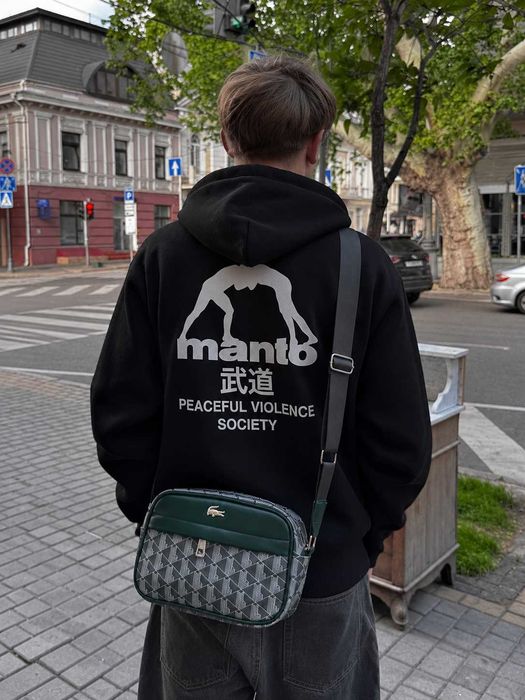 Большой Принт Толстовка МАНТО Ктоф » Черное Худи MANTO x Ktof » XS S M L XL
