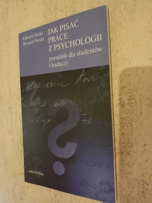 Jak pisać prace z psychologii Nęcka, psychoterapia, terapia
