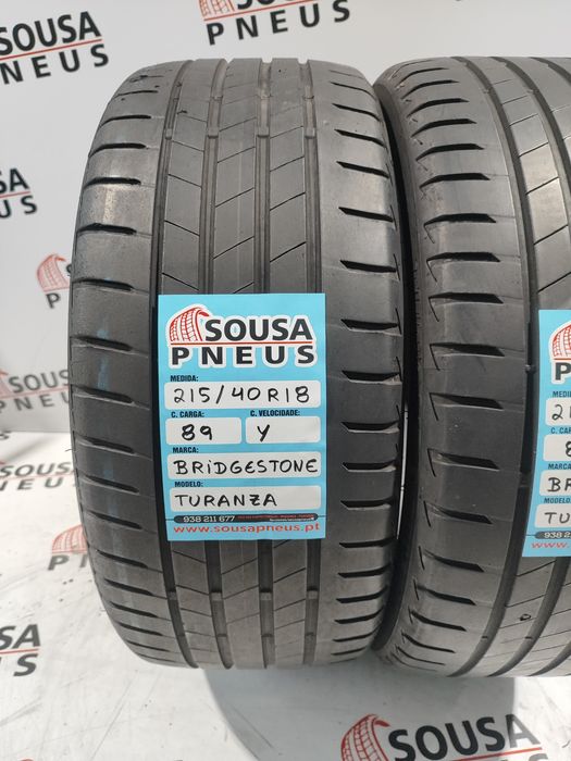 2 pneus 80% de piso 215-40R18 Bridgestone - Oferta dos Portes