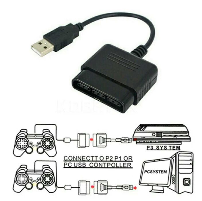 Н0BЫЙ usb адаптер/переходник для подключения геймпада PS2/1 к ПК и PS3