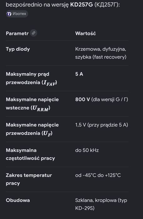 Radzieckie diody prostownicze K257, 57 szt