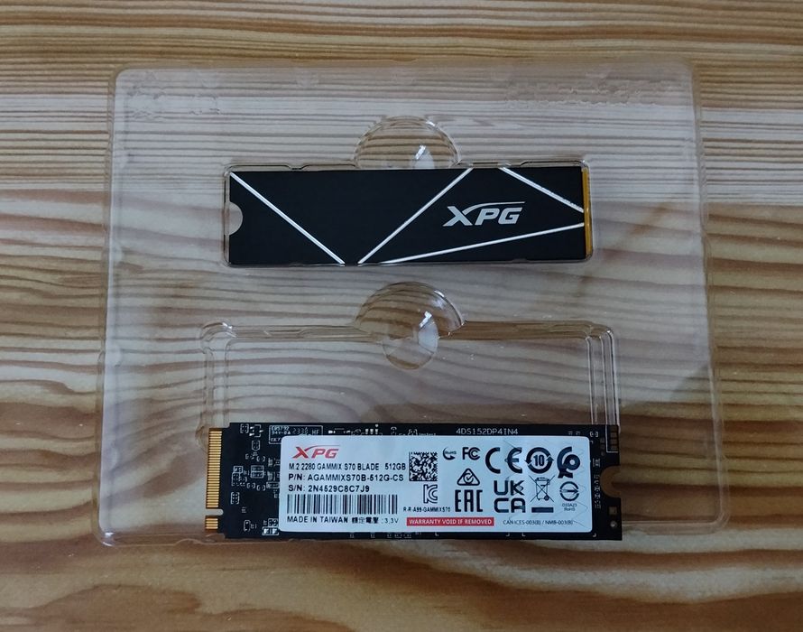 SSD XPG Gammix S70 Blade 512GB/PCIe 4.0/DRAM/3D-NAND TLC