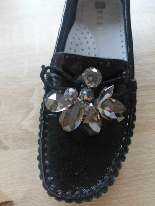 Czarne mokasyny skóra Nessi