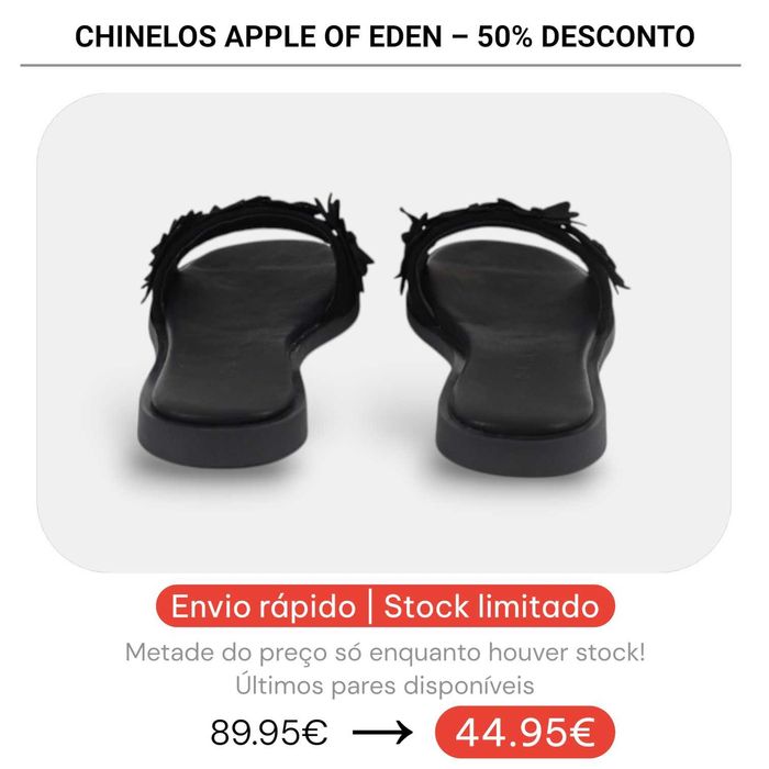 50% Desconto - Chinelo Apple of Eden Shoes