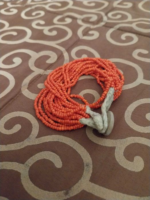 Pulseira de criança, vermelha, de cordas