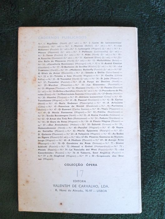 Livro / Libreto - O Barbeiro de Sevilha - Rossini  2ª edição 195?
