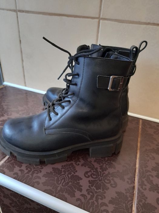 Зимні ботінки шкіряні