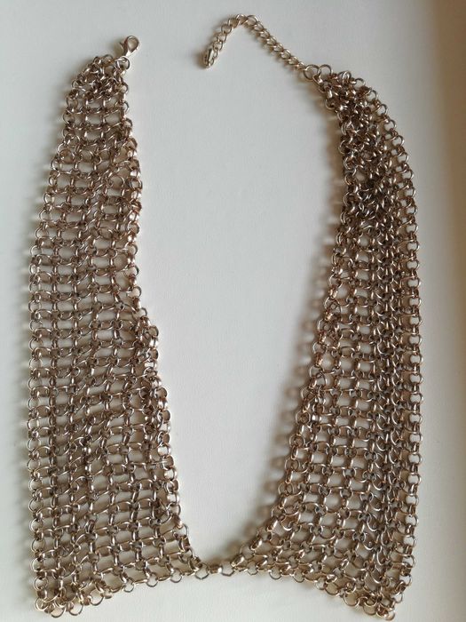 USA_RETRO_stylowa kolia / kołnierzyk_kolczuga/ogniwka_kolor złoto