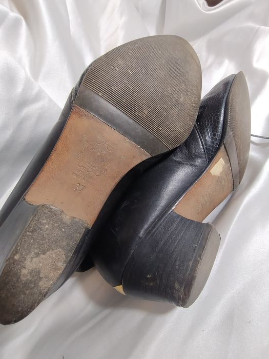 BALLY skórzane botki damskie 37 luksusowe czarne sznurowane Italy premium