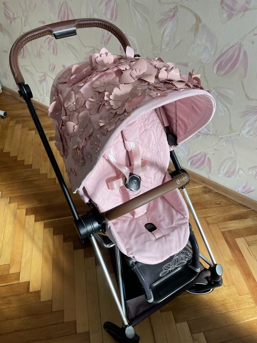 Mios коляска cybex flower pink
