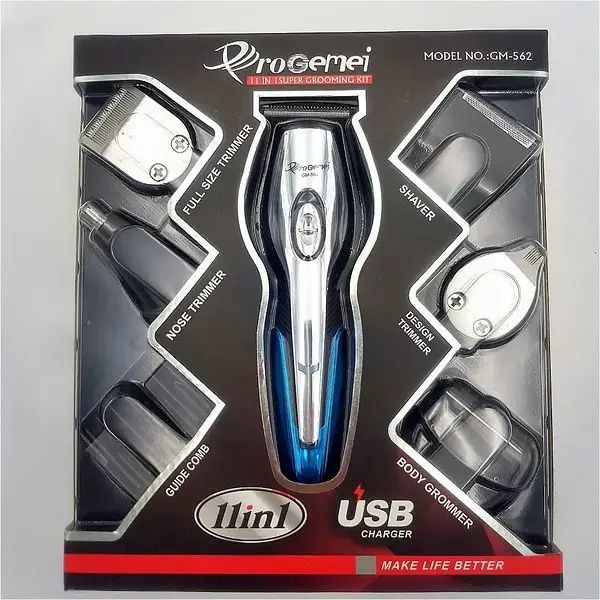 Профессиональный мультитример Gemei GM-562 11в1 триммер машинка для ст ...