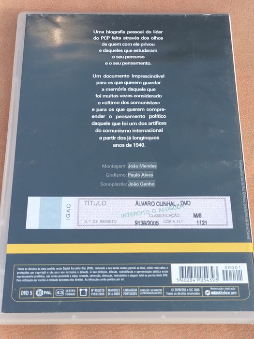 Dvd sobre Álvaro Cunhal