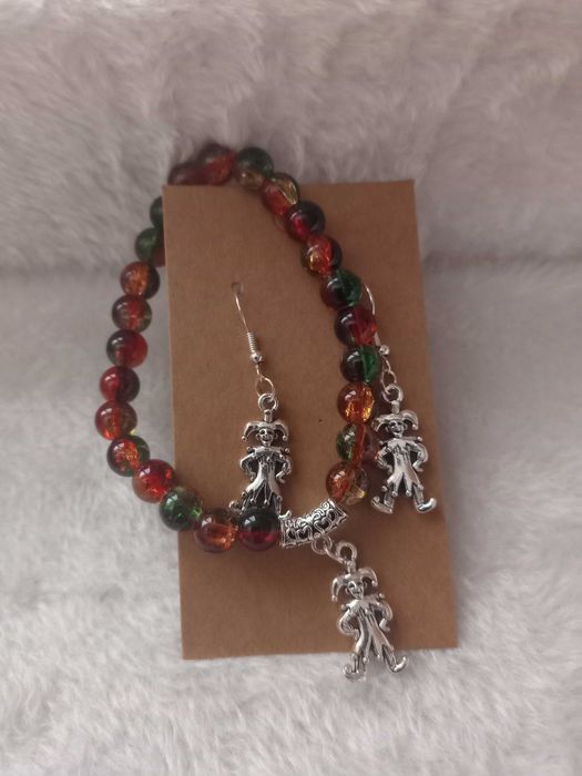 Bransoletka i kolczyki z motywem Stańczyka -komplet