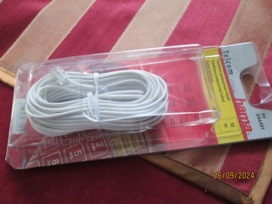 Kabel przewód sieciowy modularny 6P4C 10m