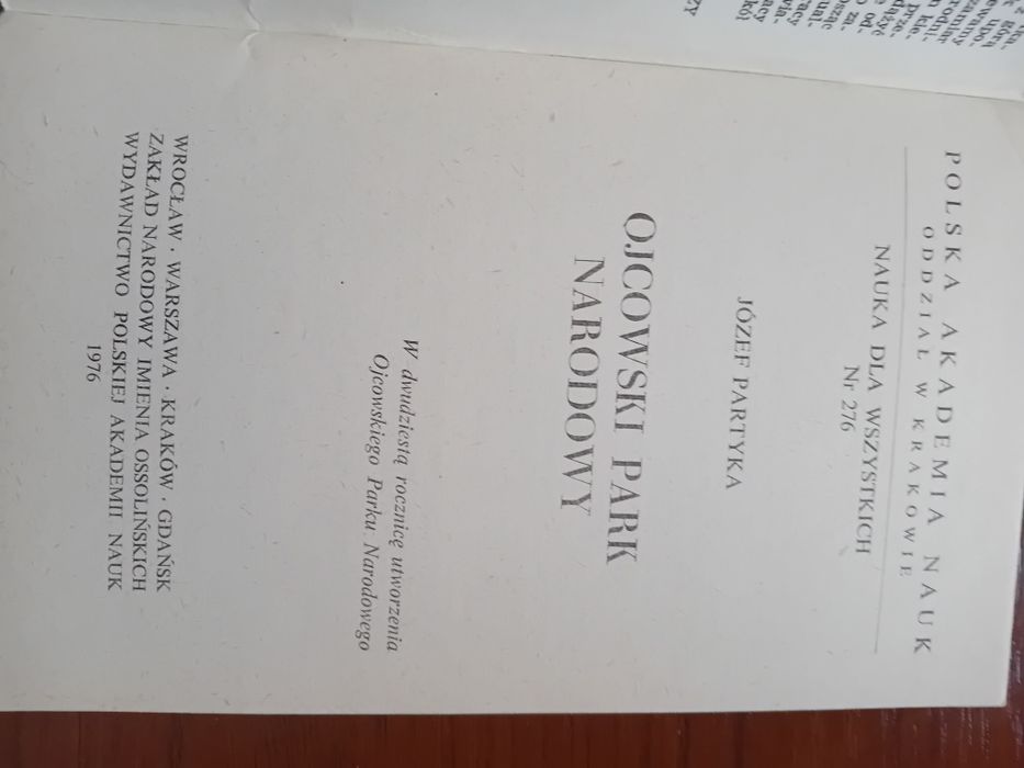 Józef Partyka Ojcowski Park Narodowy