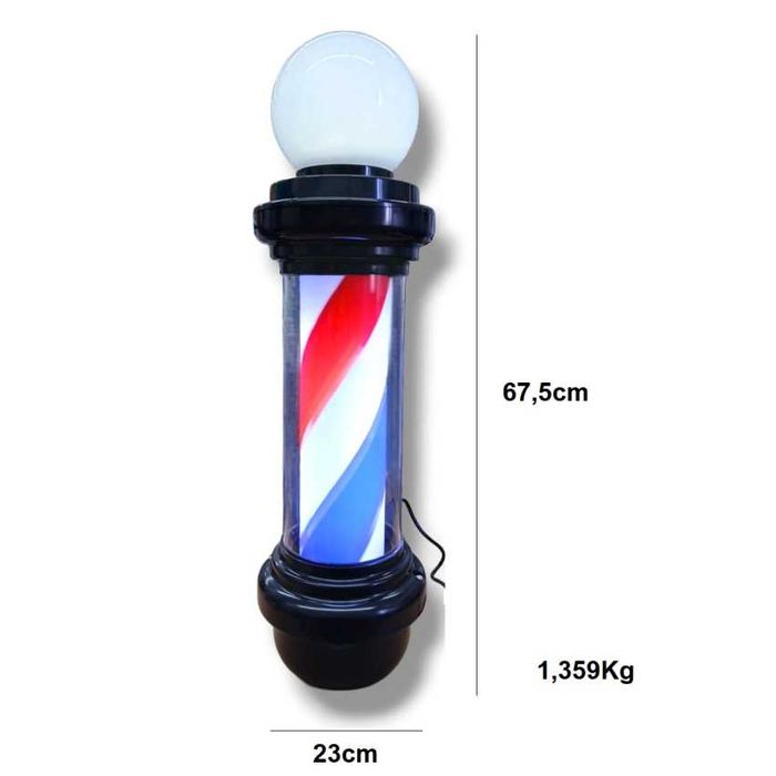 Luz de Barbearia - Barber Pole - NOVA