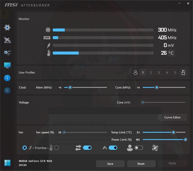 GTX 1650 4GB (!!AVARIADA!!)
