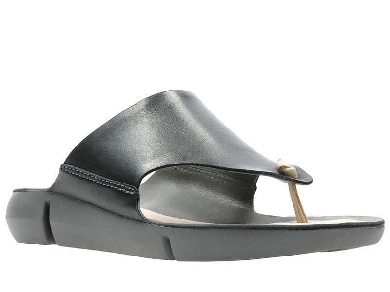 Clarks Japonki damskie - Tri Carmen - r 36 - czarne, skóra naturalna