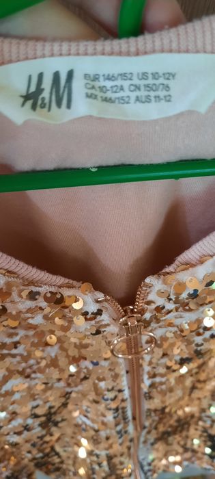 Кофточка з паєтками H&M, нарядна блуза 146/152