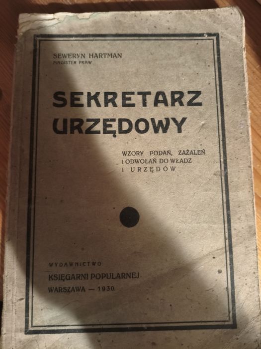 Sekretarz Urzędowy Seweryn Hartman 1929/1930 – przedwojenna książka II RP