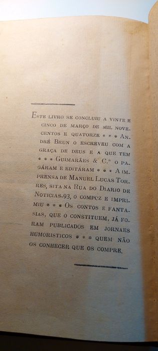 Cada Vez Peor - André Brun (1ª edição, 1914)