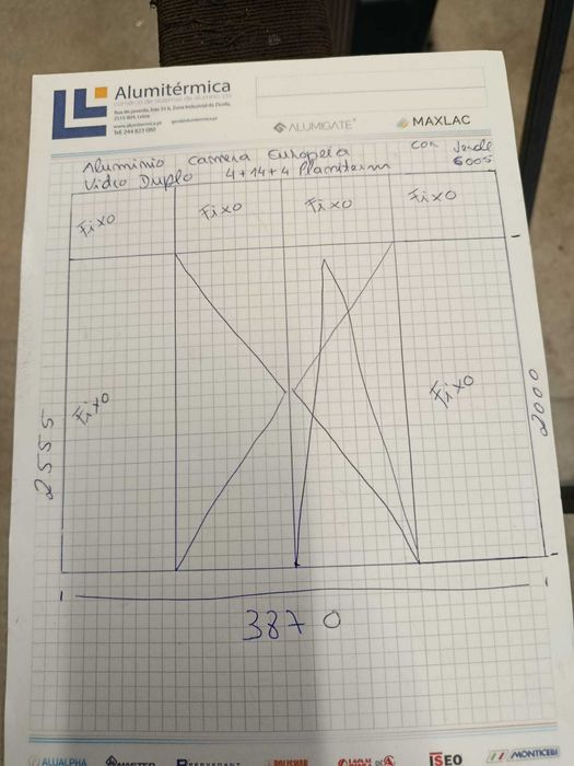 Sacada em alumínio (Câmara Europeia)