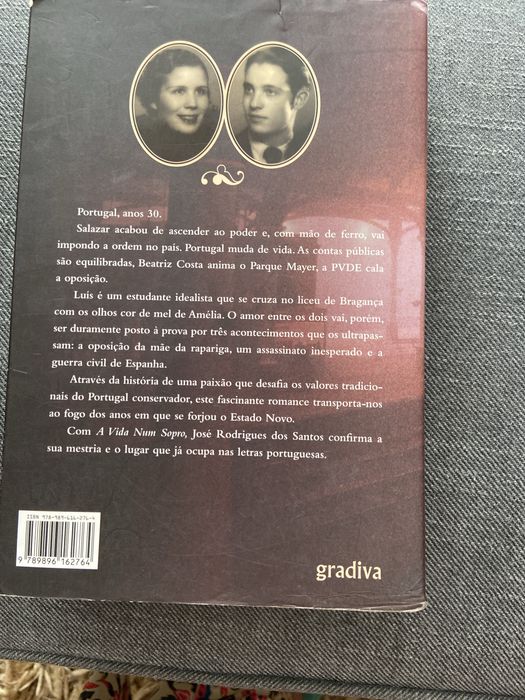Livro- A vida num Sopro de José Rodrigues dos Santos
