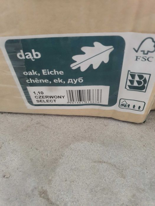 Deska barlinecka dąb czerwony